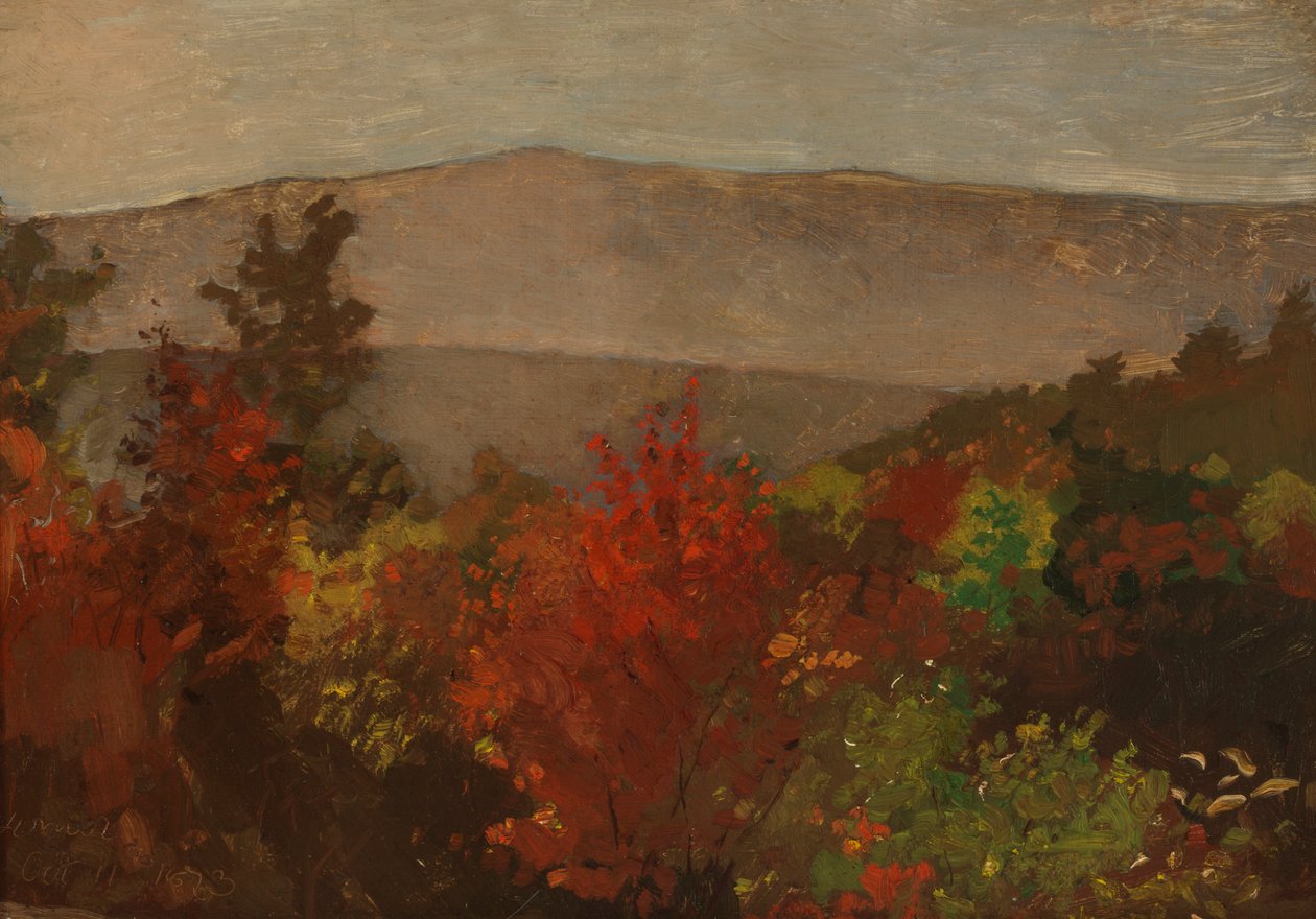 Syksyiset puiden latvat, 11. lokakuuta 1873. tekijältä Winslow Homer