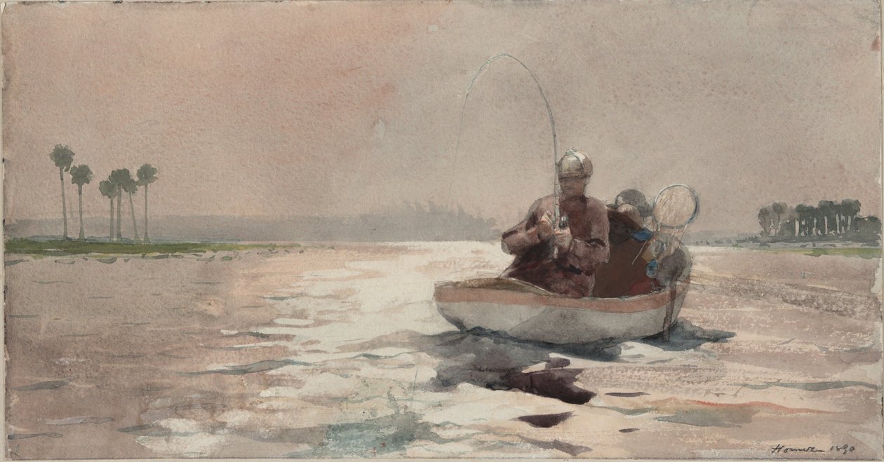 Ahvenenkalastus - Florida tekijältä Winslow Homer