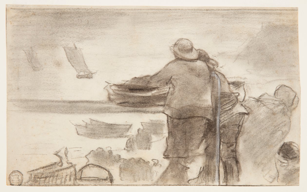 Ranta veneillä ja ihmisillä, Cullercoats, Englanti tekijältä Winslow Homer