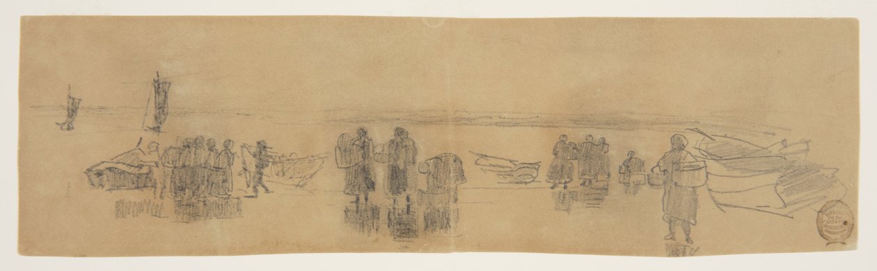 Ranta neljällä kalastusveneellä, Cullercoats, Englanti tekijältä Winslow Homer