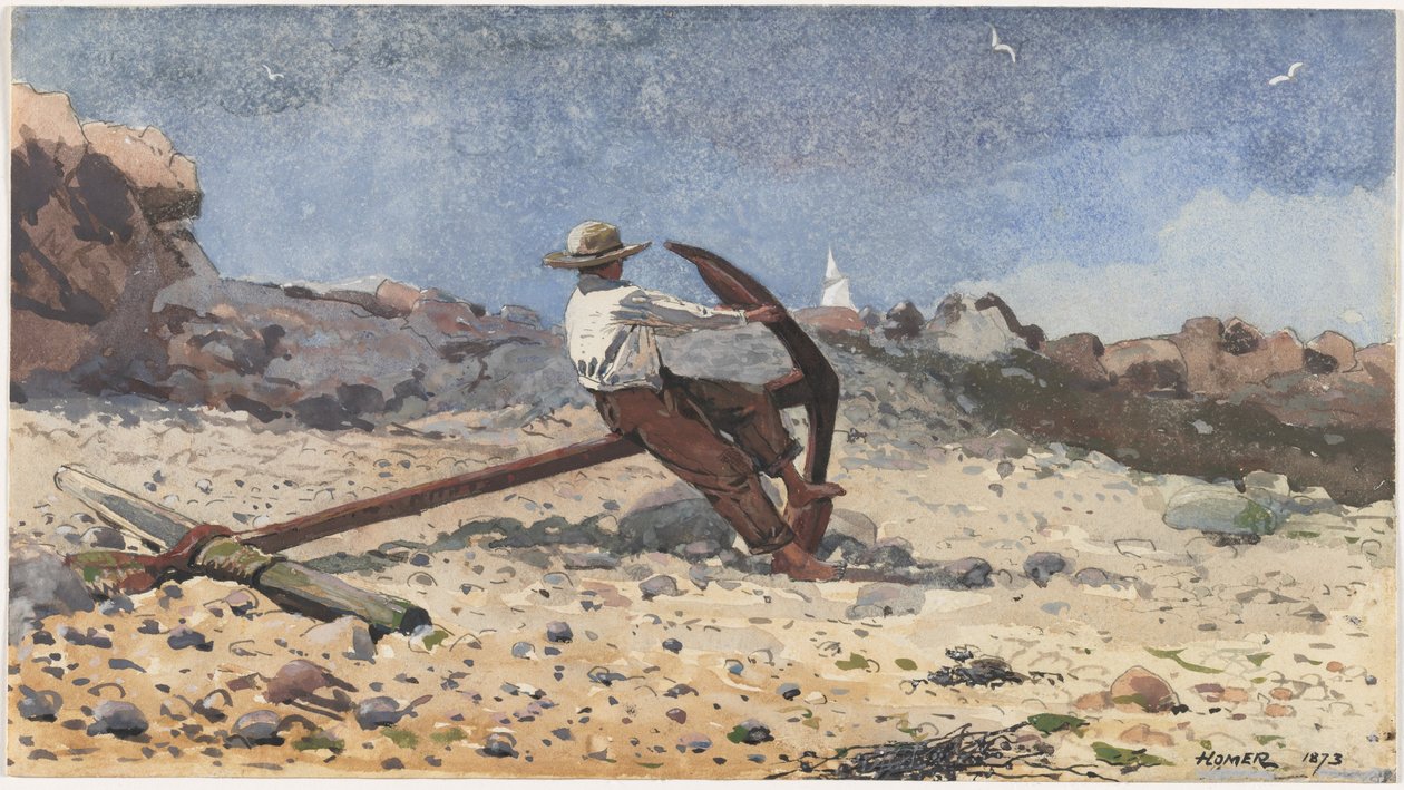 Poika ankkurin kanssa tekijältä Winslow Homer