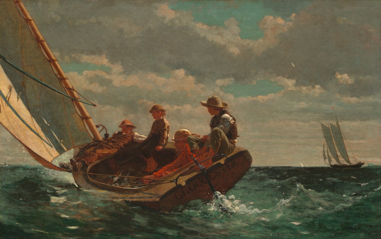 Breezing Up A Fair Wind, 1873-1876. tekijältä Winslow Homer