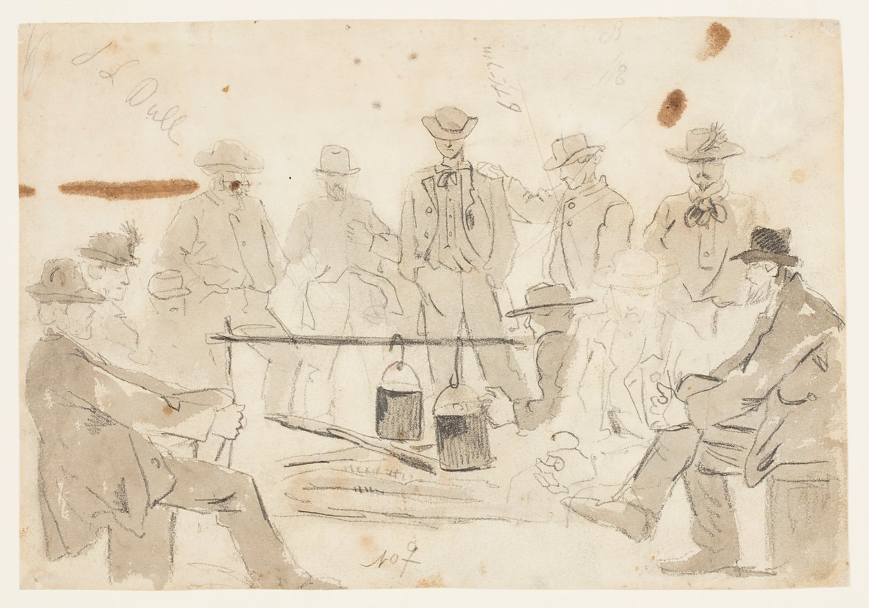 Nuotio sotilaiden kanssa tekijältä Winslow Homer
