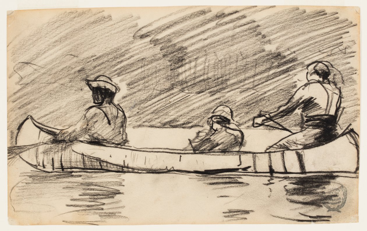 Kanootti kolmen miehen kanssa tekijältä Winslow Homer