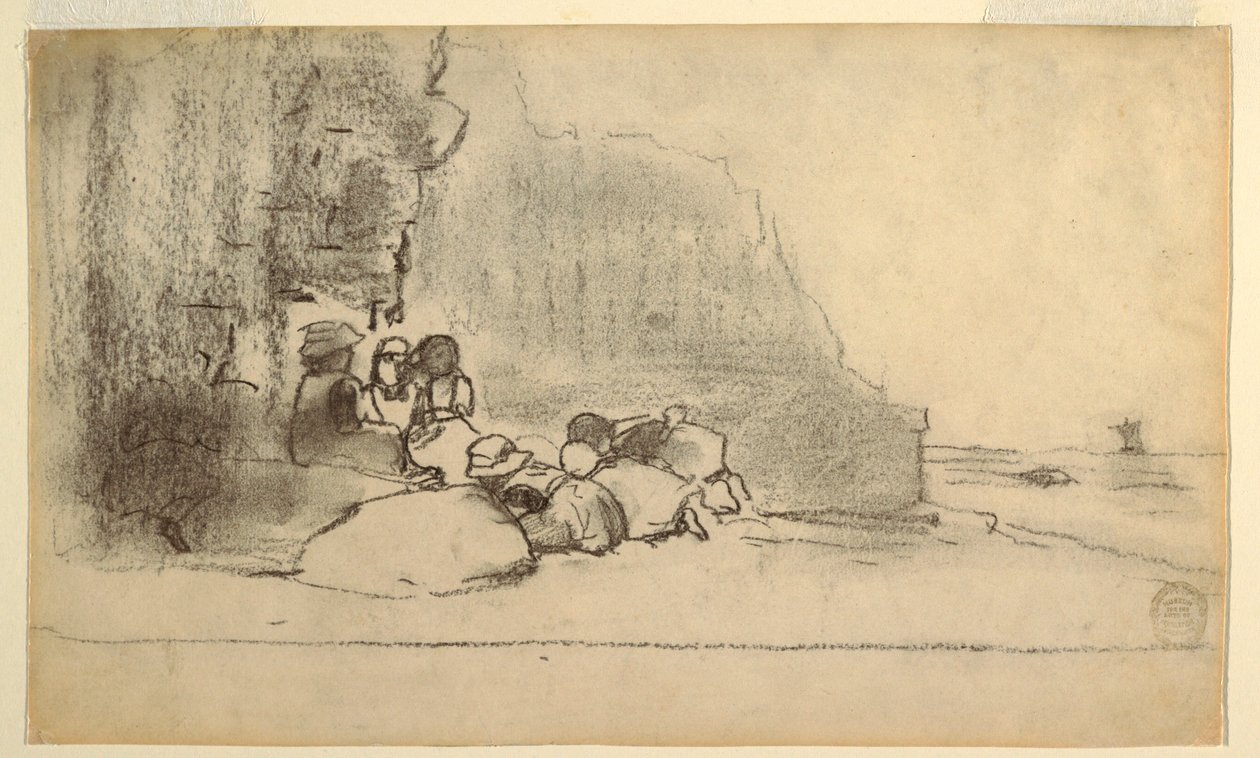 Lapset leikkivät meren rannalla, Cullercoats, Englanti tekijältä Winslow Homer