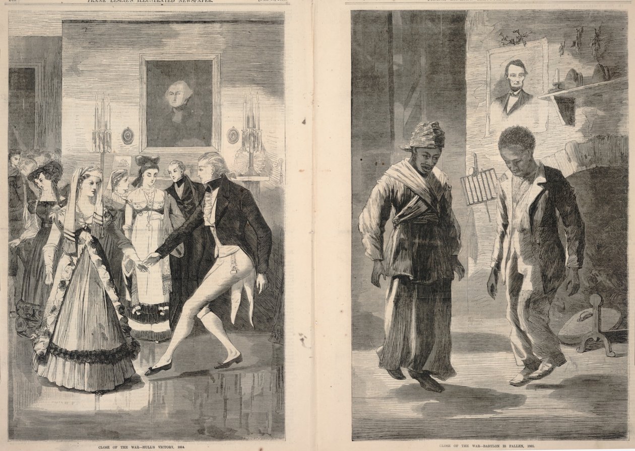 Sodan loppu--Hullin voitto, 1814/Sodan loppu--Babylon on kaatunut, 1865, Frank Leslie