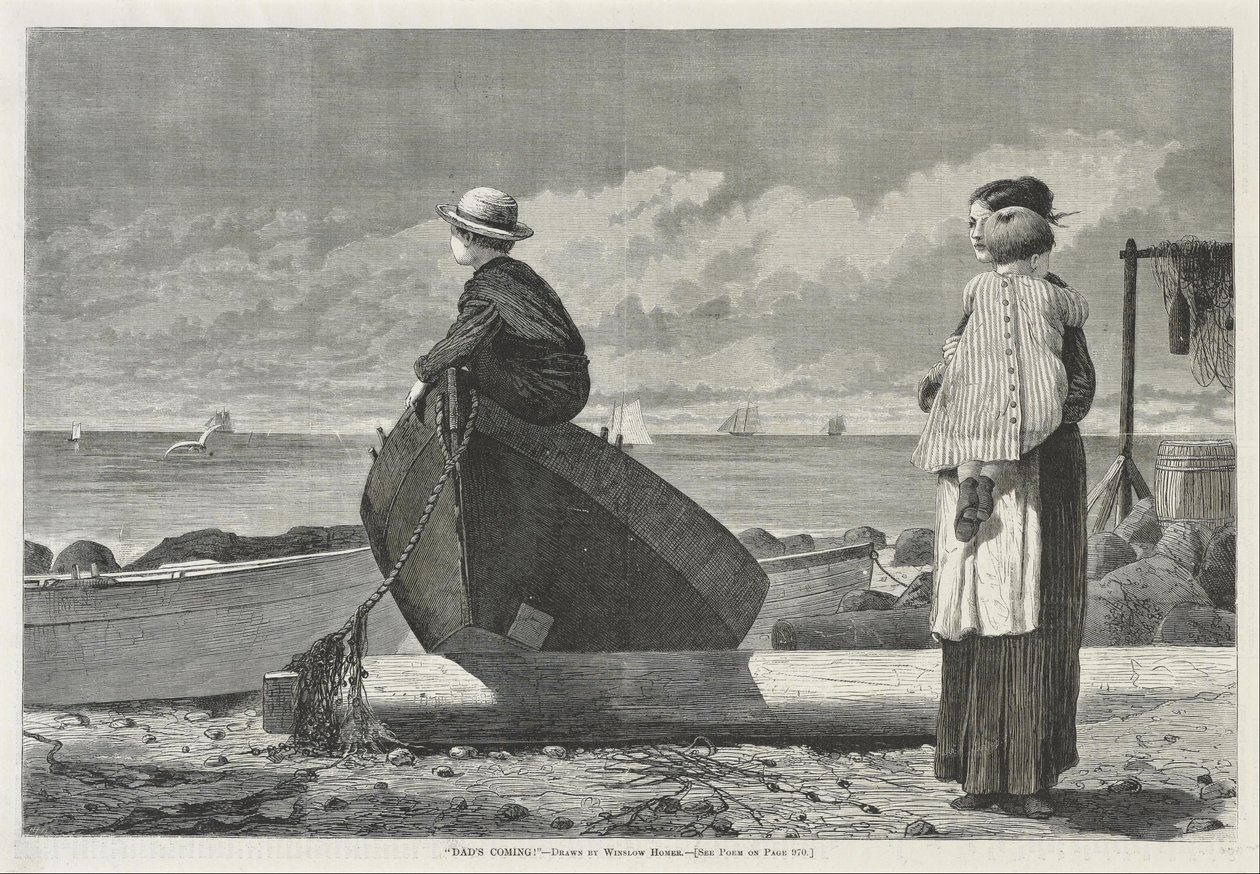 Isä tulee! tekijältä Winslow Homer