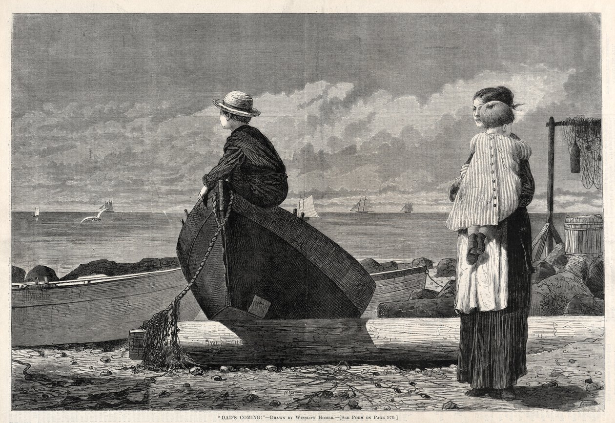 Isät tulossa!, 1873. tekijältä Winslow Homer