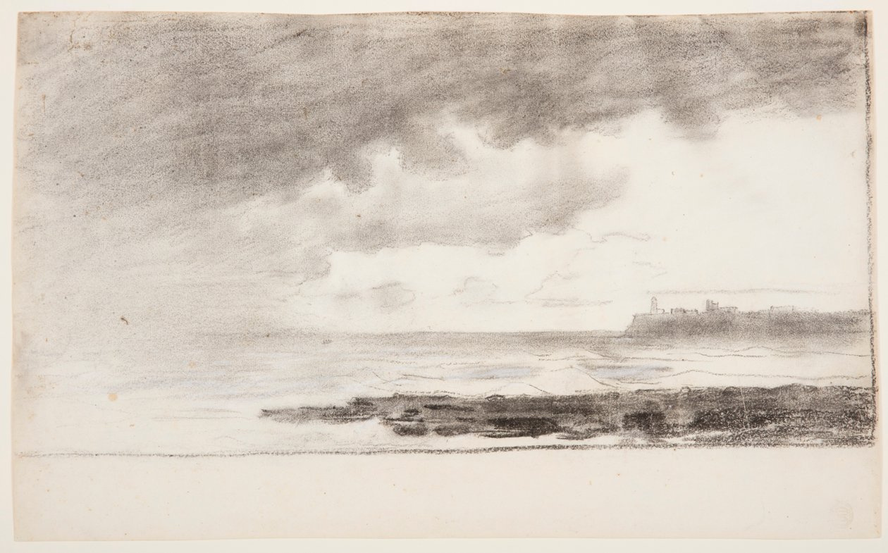 Piirros, Cullercoatsin lahti, Englanti, 1881. tekijältä Winslow Homer