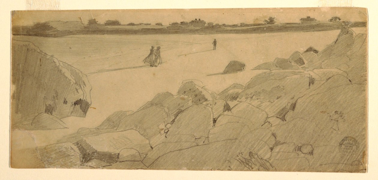 Piirros, Marshfieldin ranta, 1869-74 tekijältä Winslow Homer