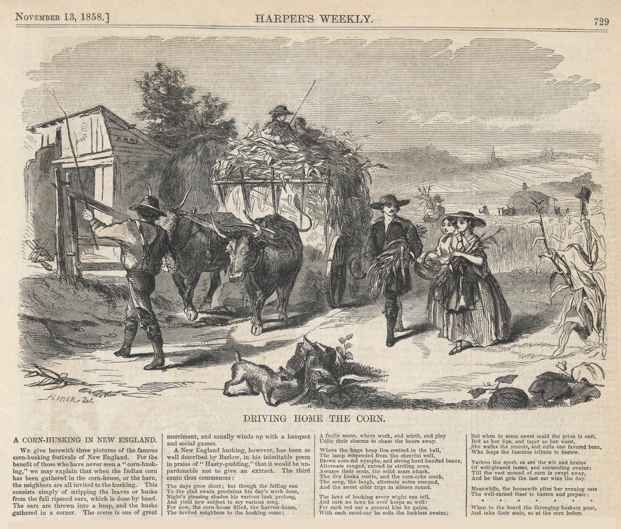 Ajamassa kotiin maissia, Harperista tekijältä Winslow Homer