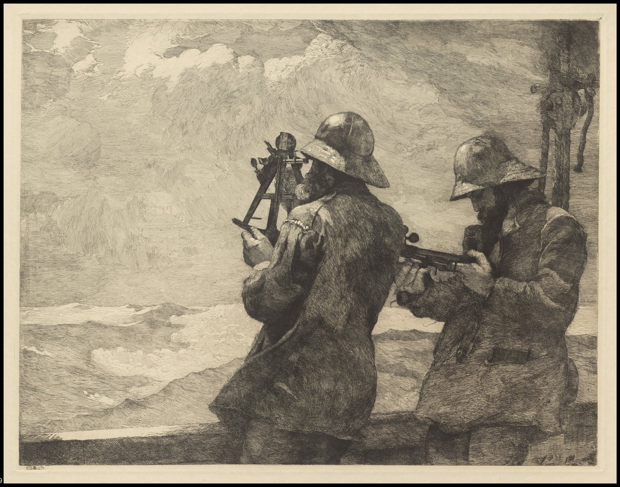 Kahdeksan kelloa, 1887, todennäköisesti painettu noin 1940 tekijältä Winslow Homer