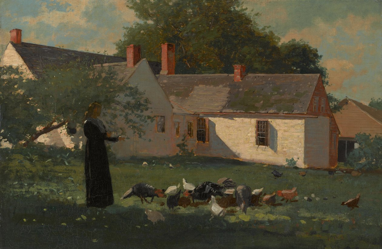 Farmyard Scene, n. 1872-74 tekijältä Winslow Homer