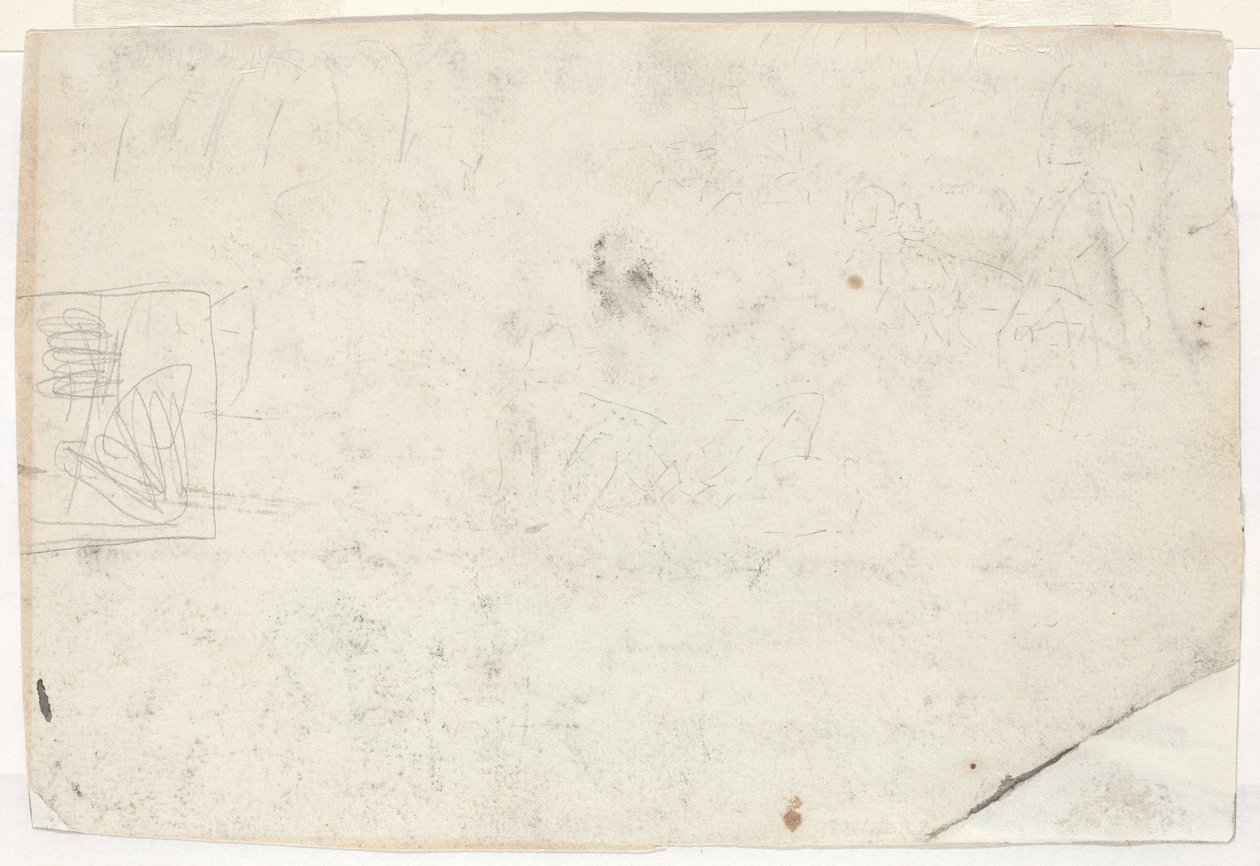 Figuuri hevosselästä ja muista tutkimuksista [verso], 1861. tekijältä Winslow Homer