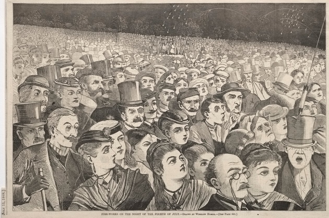 Ilotulitus heinäkuun neljännen yönä 1868. tekijältä Winslow Homer