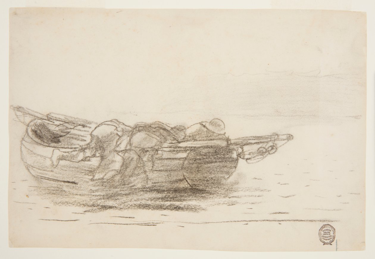Kalastajat kiipeämässä Gunwalesin yli, Cullercoatsissa, Englannissa tekijältä Winslow Homer