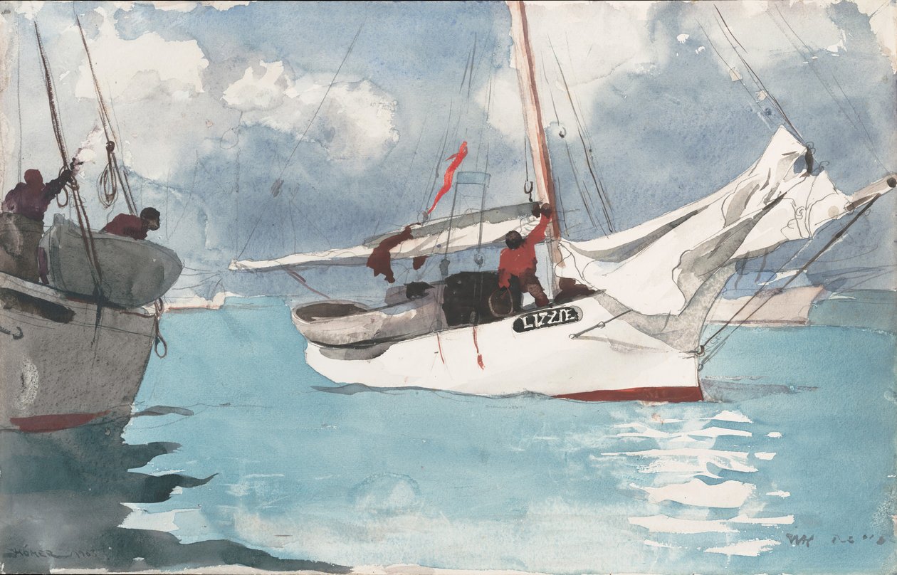 Kalastusveneet, Key West, 1903. tekijältä Winslow Homer