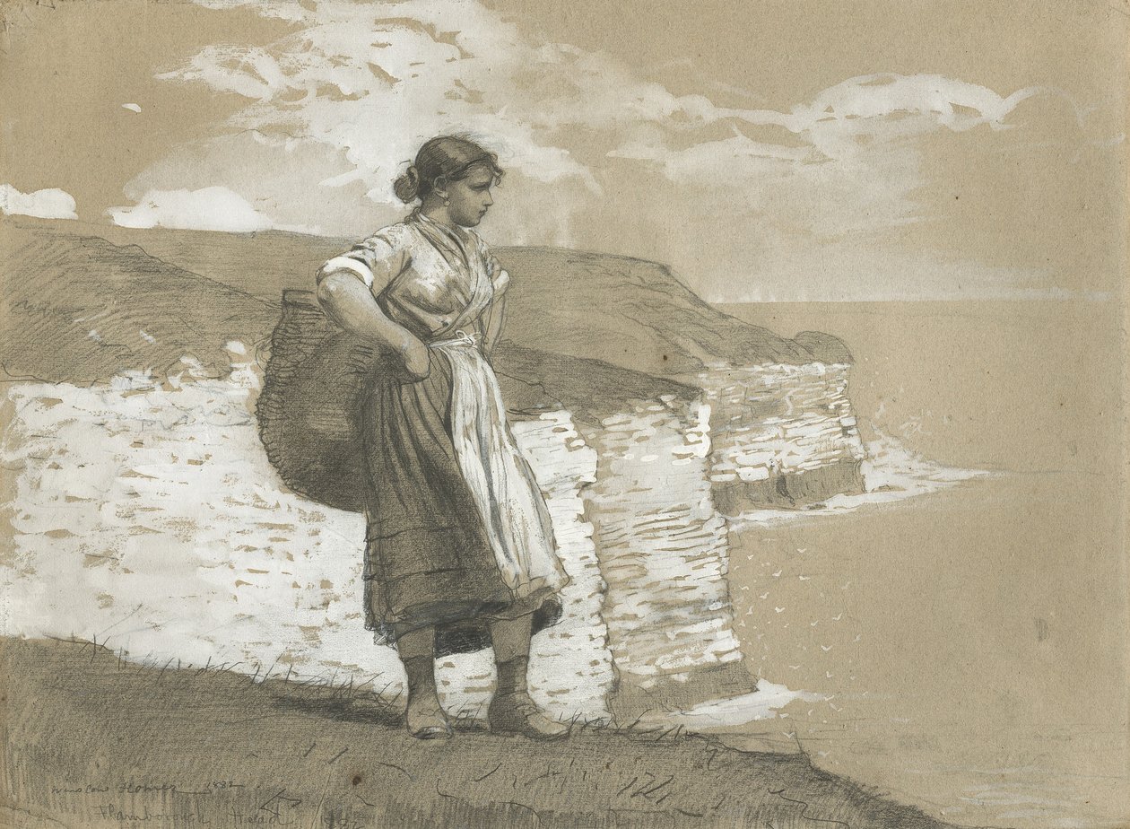 Flamborough Head, Englanti, 1882 tekijältä Winslow Homer