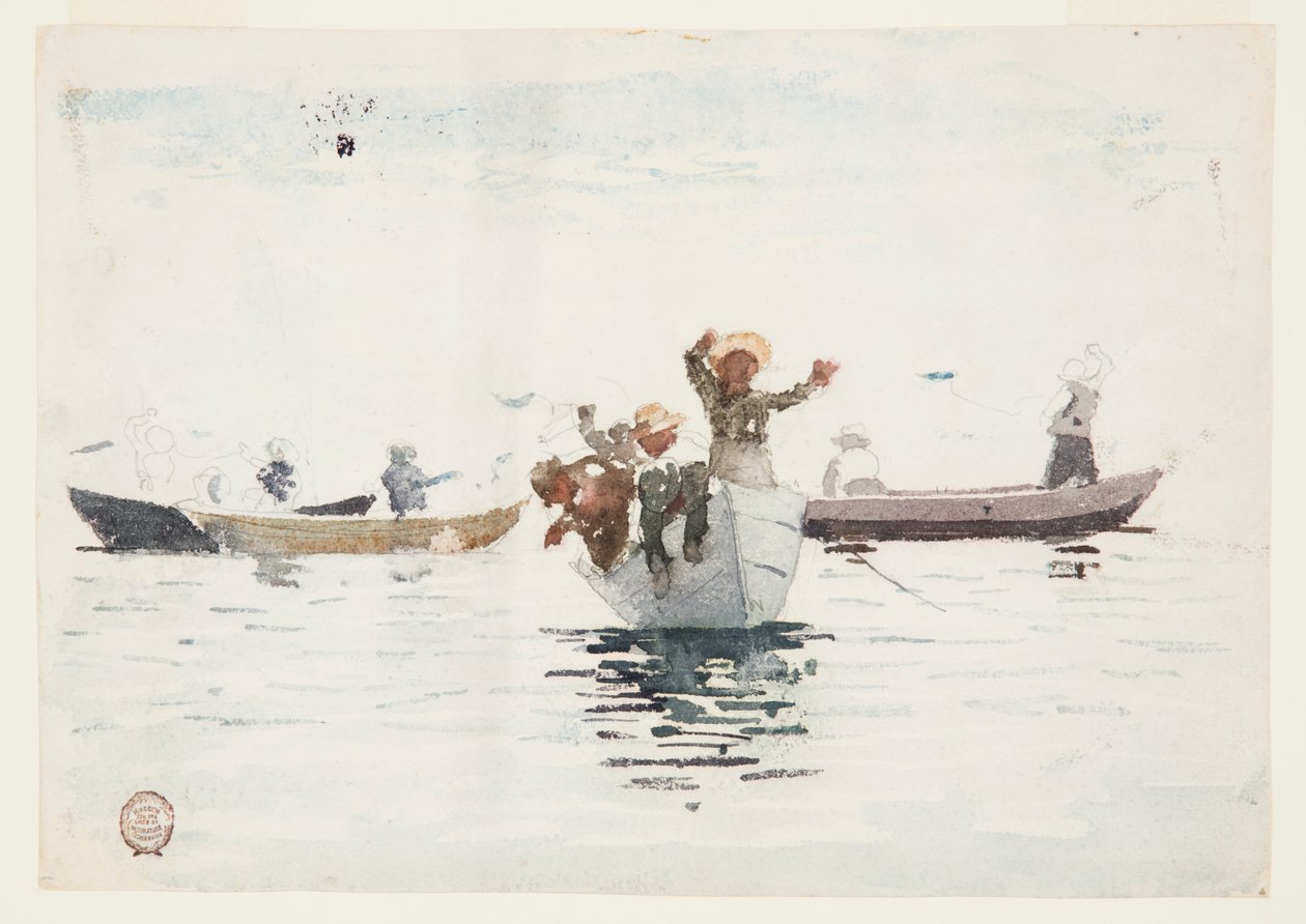 Neljä soutuvenettä lasten kanssa tekijältä Winslow Homer