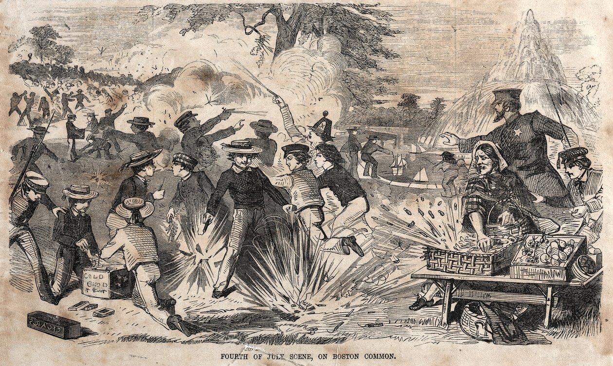 Itsenäisyyspäivän tunnelmaa Boston Commonissa tekijältä Winslow Homer