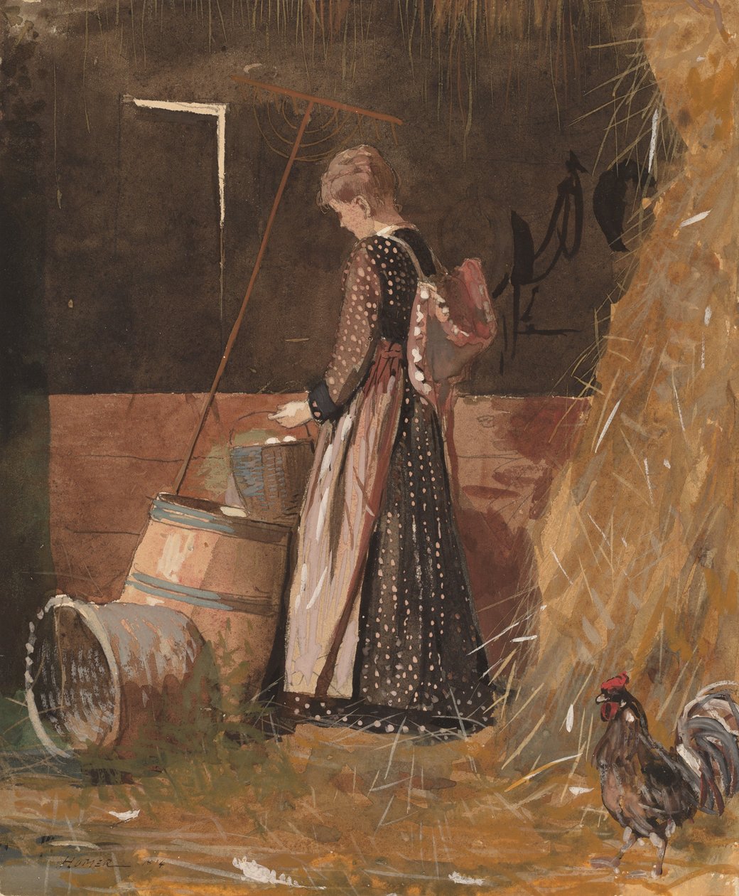Tuoreet munat, 1874. tekijältä Winslow Homer
