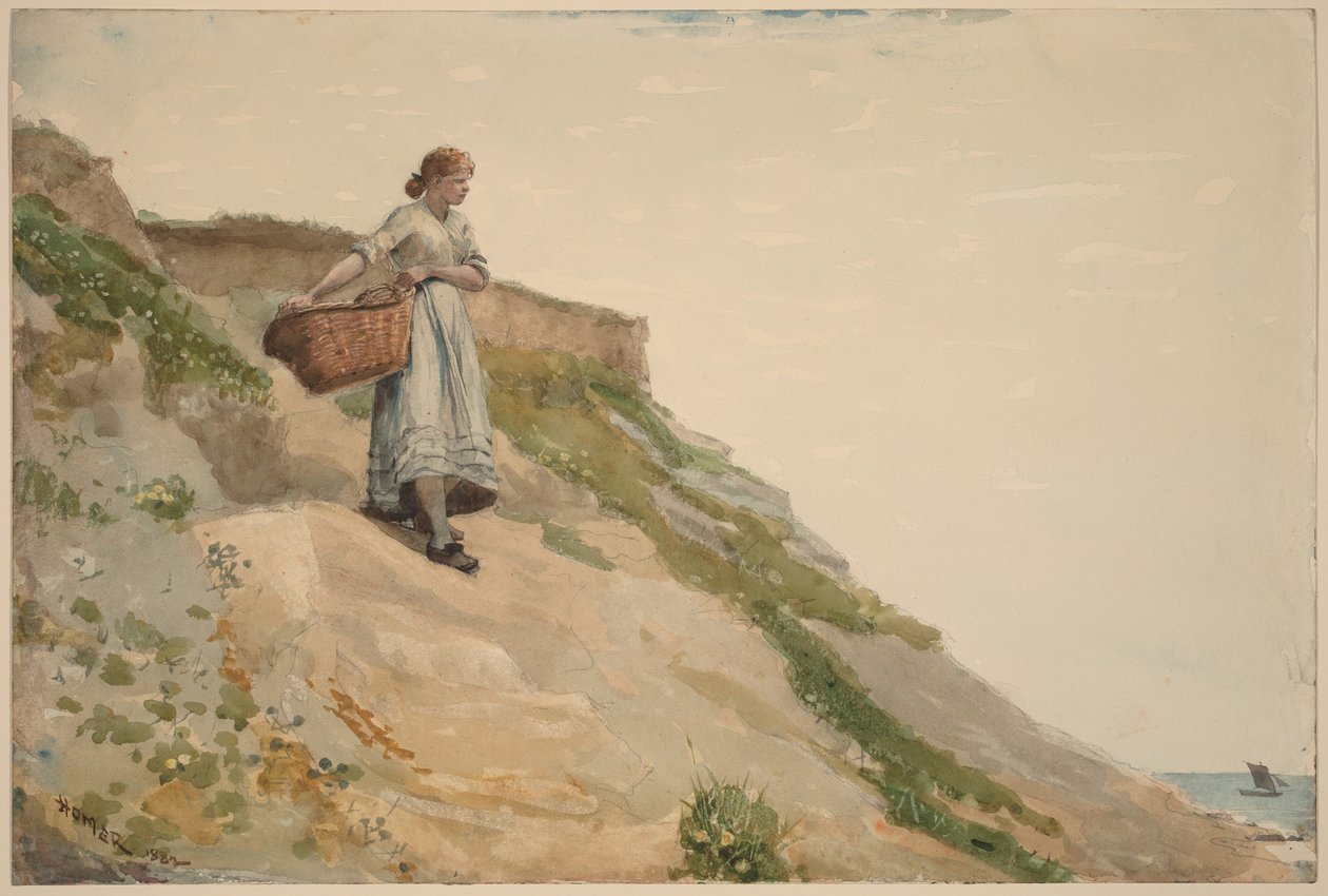 Kori kädessään oleva tyttö tekijältä Winslow Homer