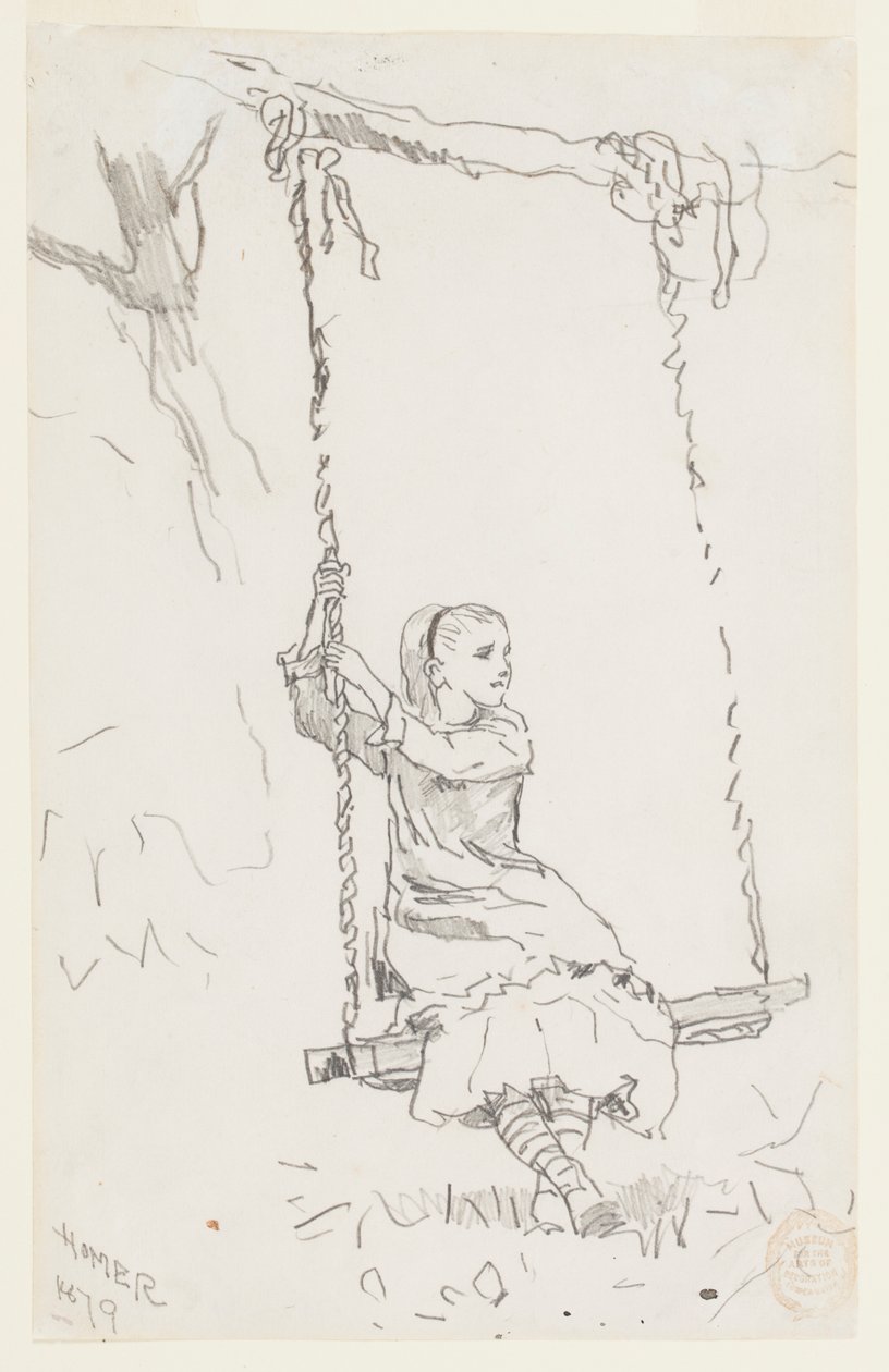 Tyttö keinussa tekijältä Winslow Homer