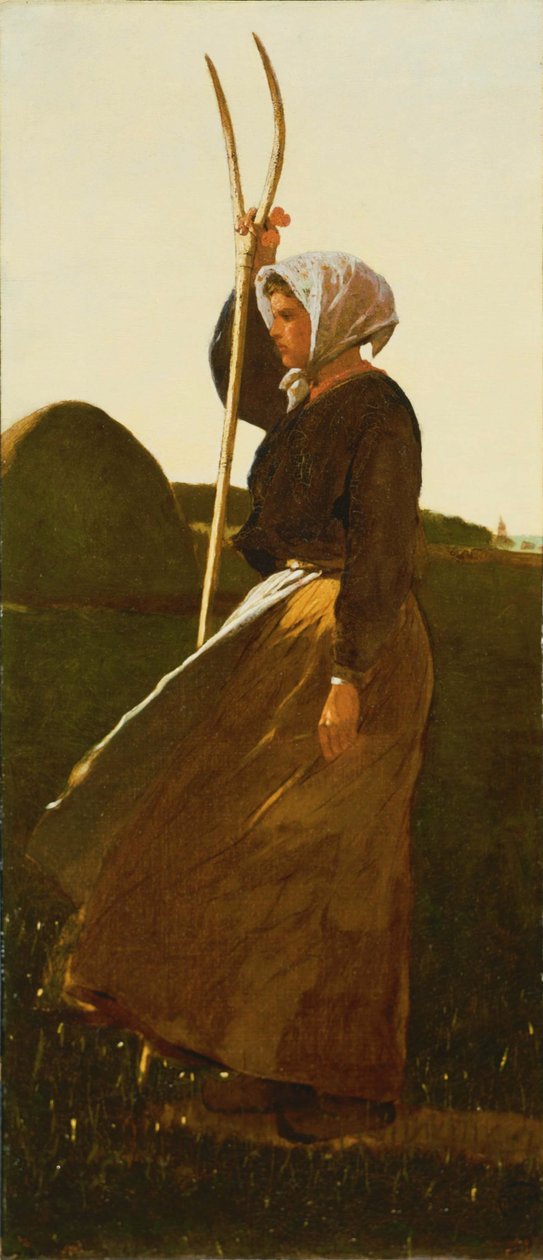 Tyttö, jolla on talikko tekijältä Winslow Homer