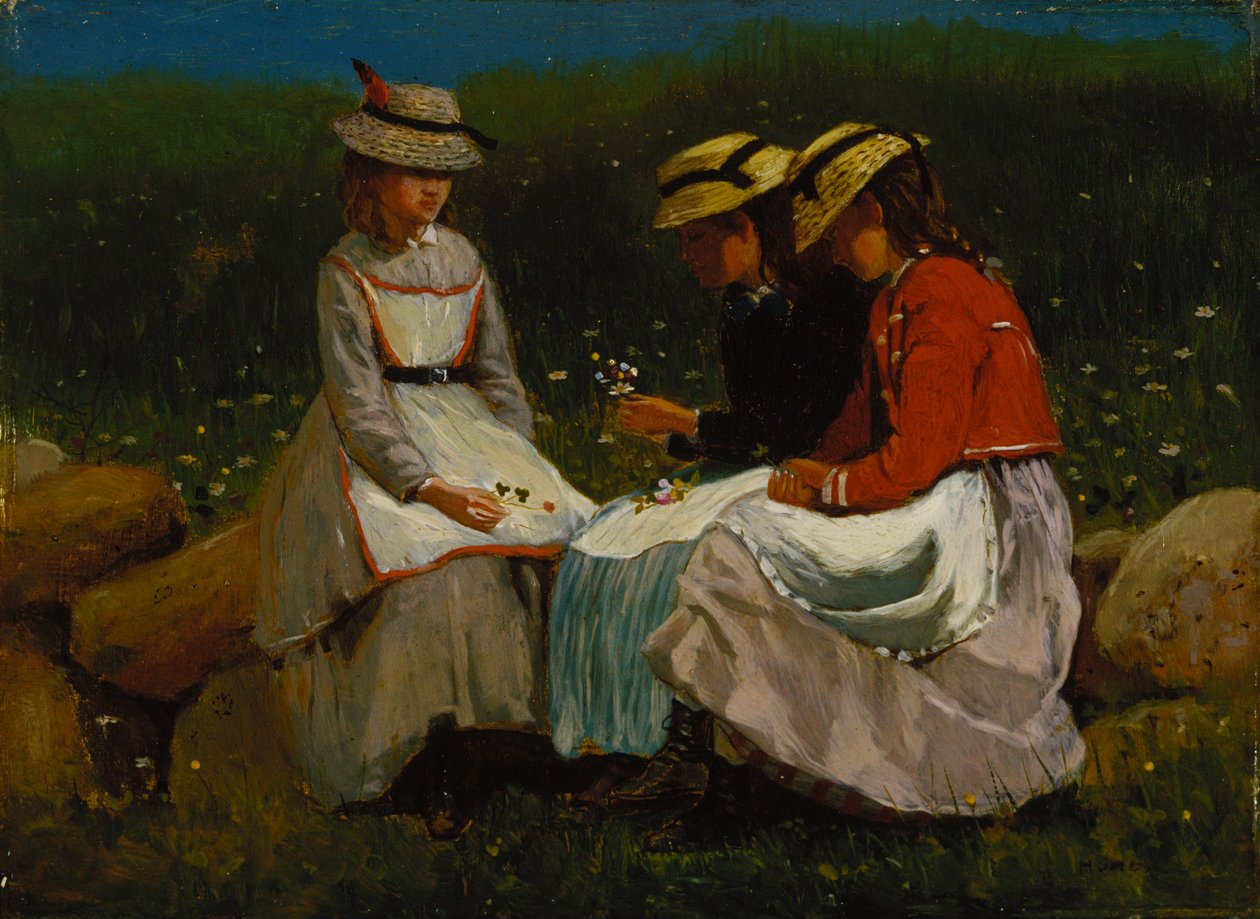 Tytöt maisemassa tekijältä Winslow Homer