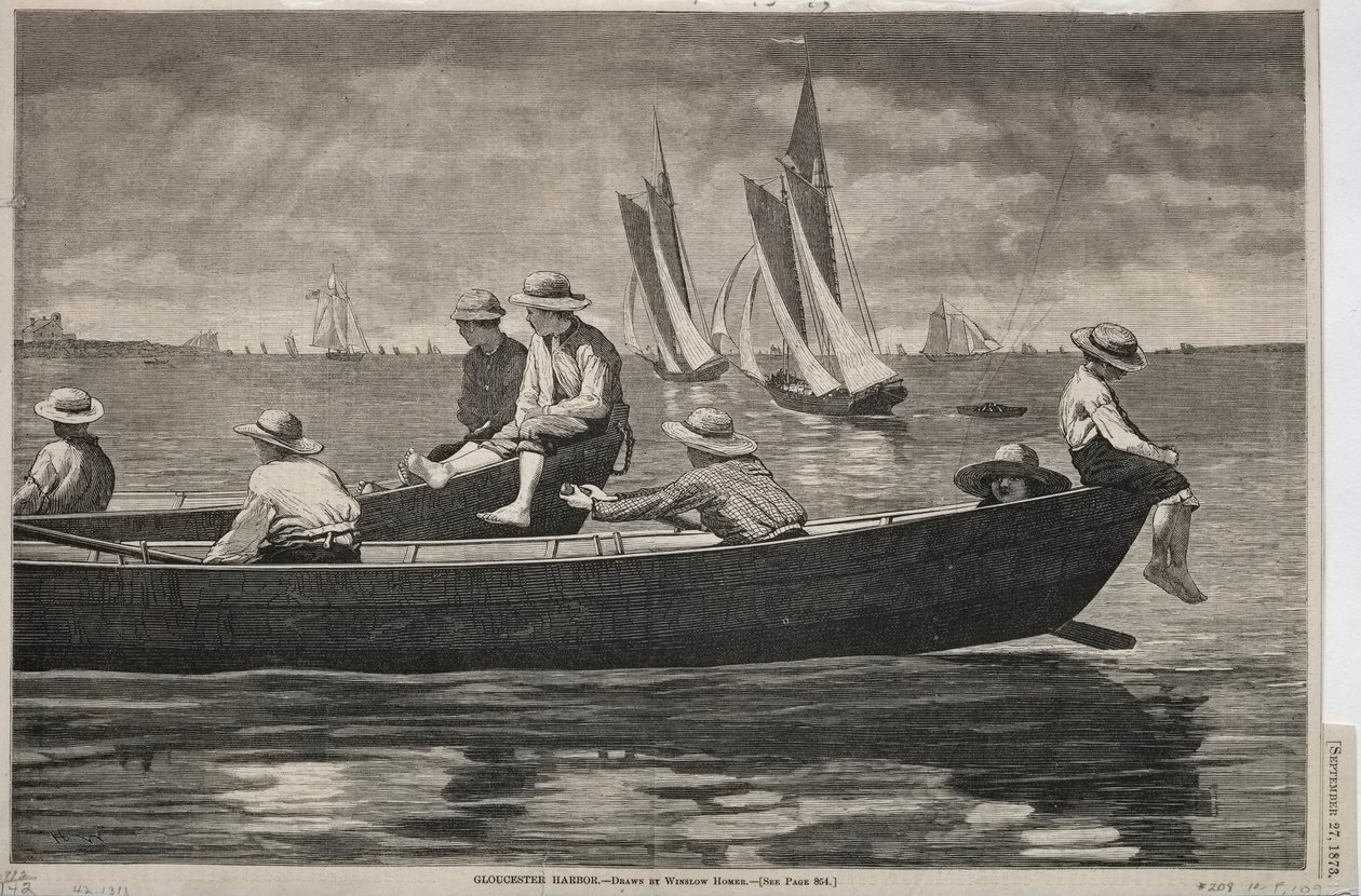 Gloucesterin satama, 1873. tekijältä Winslow Homer