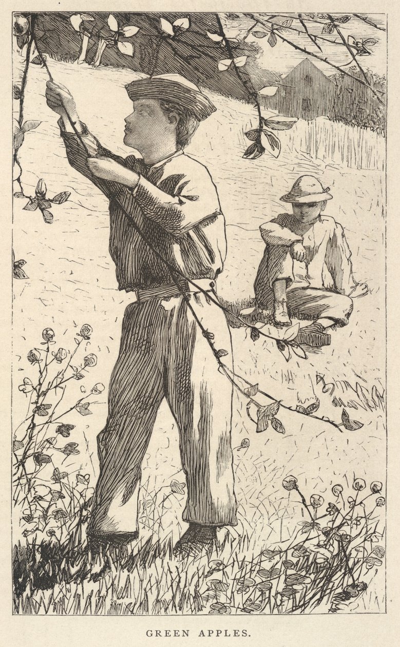 Vihreitä omenoita, Nuoret ihmiset, elokuu 1868. tekijältä Winslow Homer