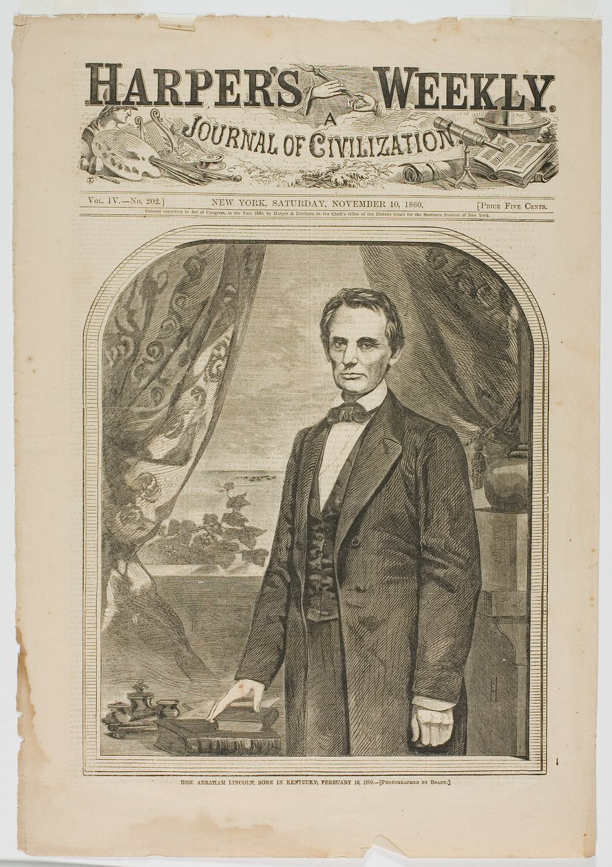 Abraham Lincoln, syntynyt Kentuckyssa 12. helmikuuta 1809. tekijältä Winslow Homer