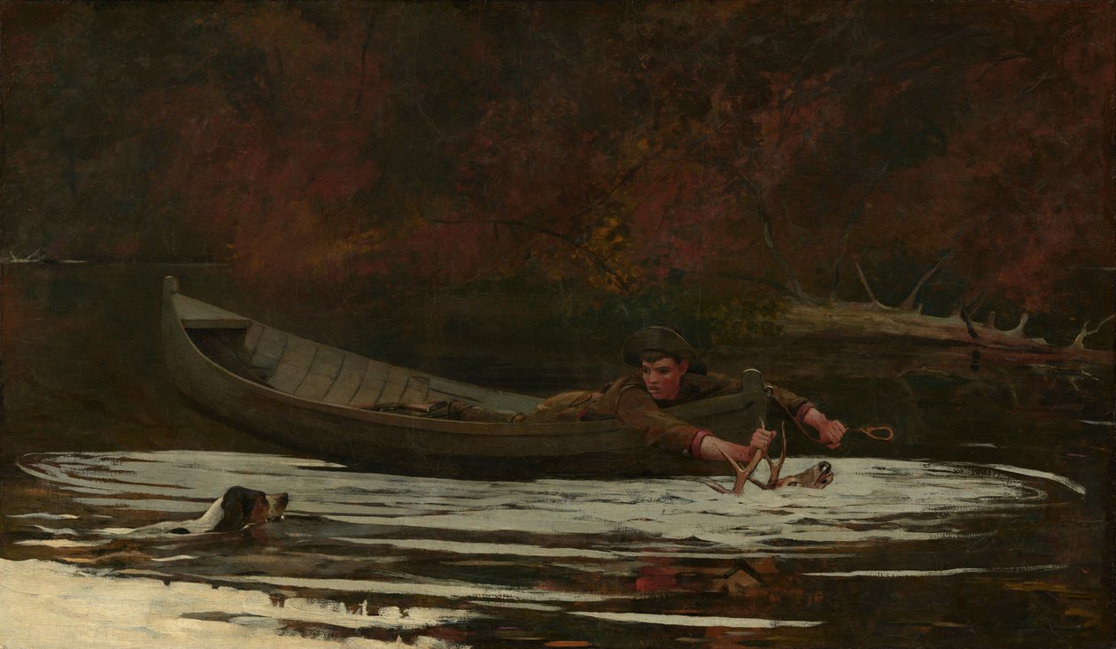 Koira ja metsästäjä tekijältä Winslow Homer