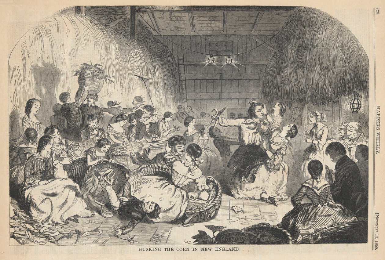 Maissin kuoriminen Uudessa Englannissa, Harperilta tekijältä Winslow Homer