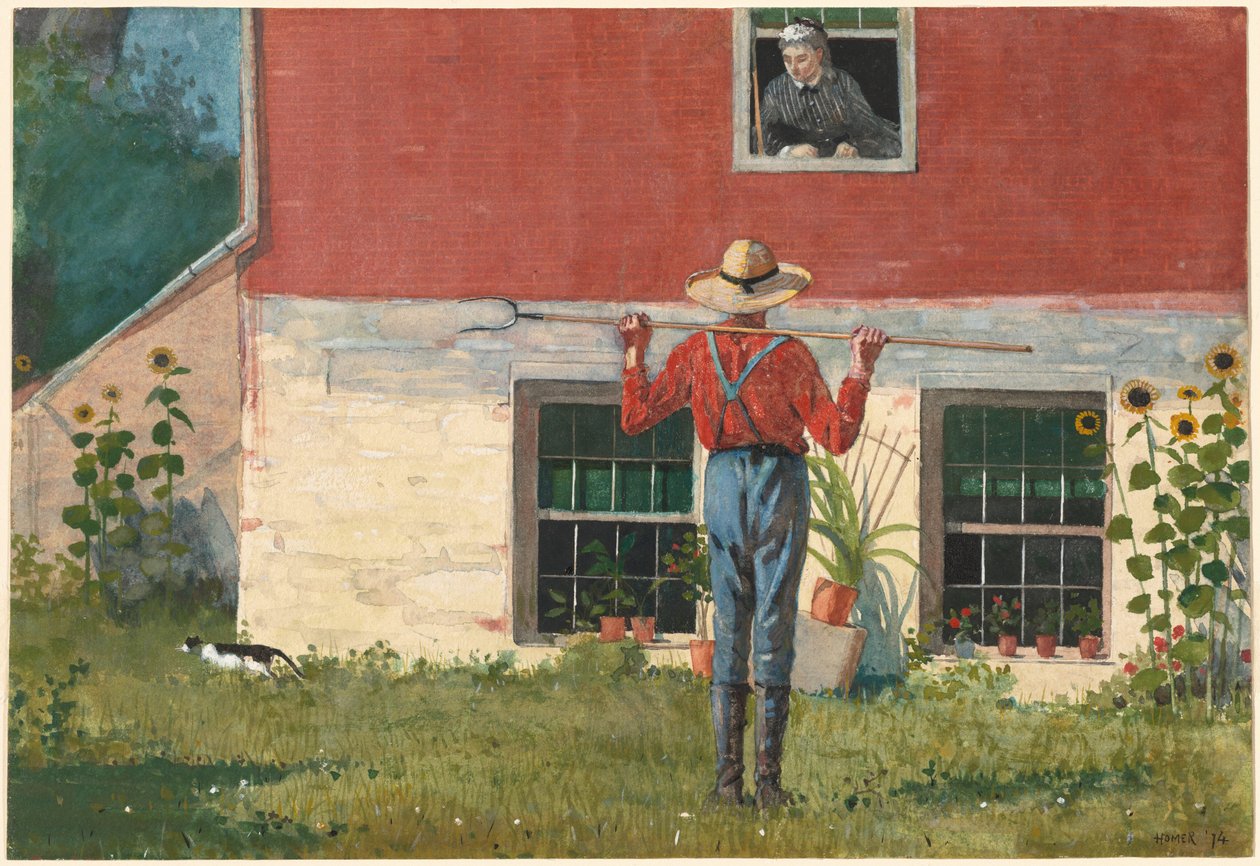 Puutarhassa (maalaismainen seurustelu) tekijältä Winslow Homer