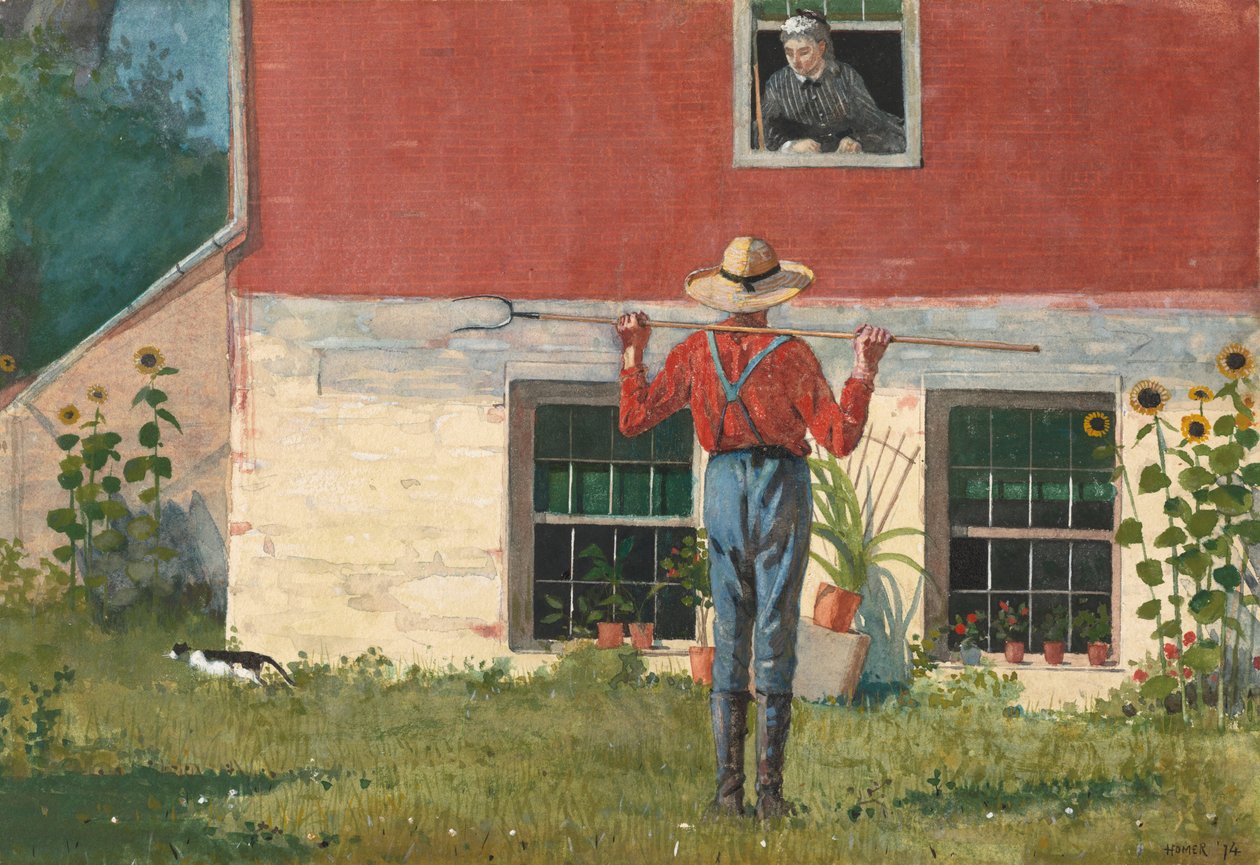 In the Garden Rustic Courtship, 1874. tekijältä Winslow Homer