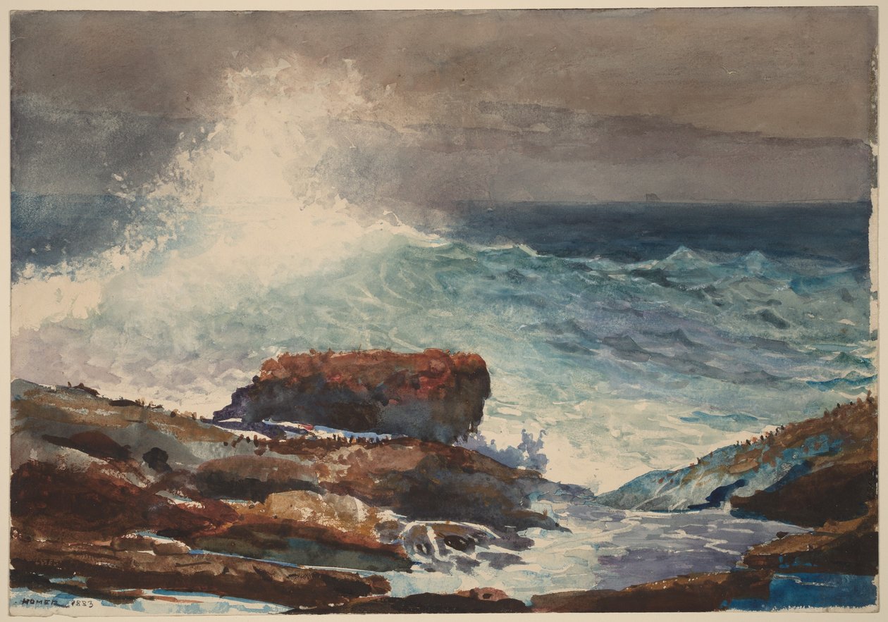 Nouseva vuorovesi, Scarboro, Maine tekijältä Winslow Homer