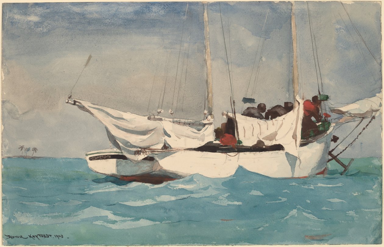 Key West, vetoankkuri, 1903. tekijältä Winslow Homer