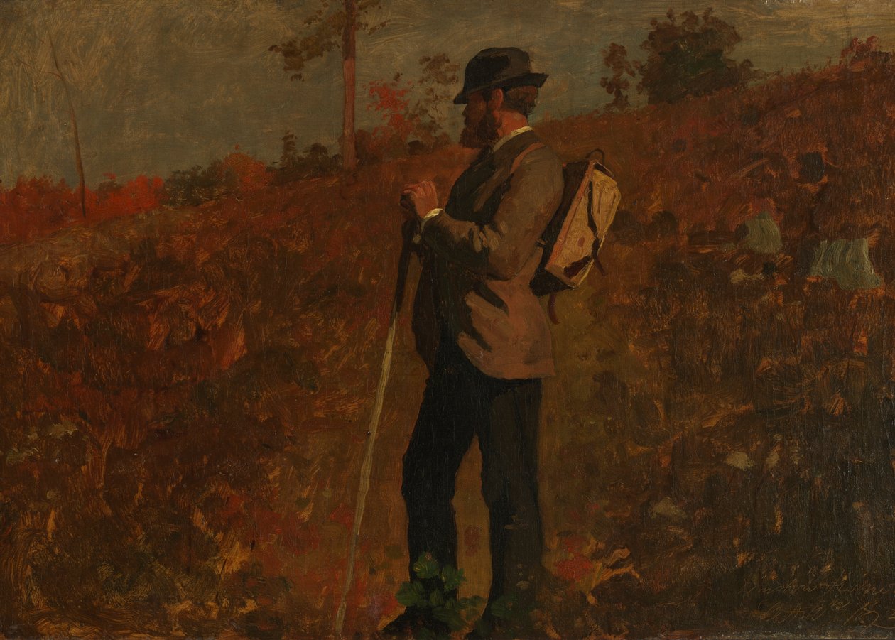 Mies selkärepulla, 10. lokakuuta 1873. tekijältä Winslow Homer