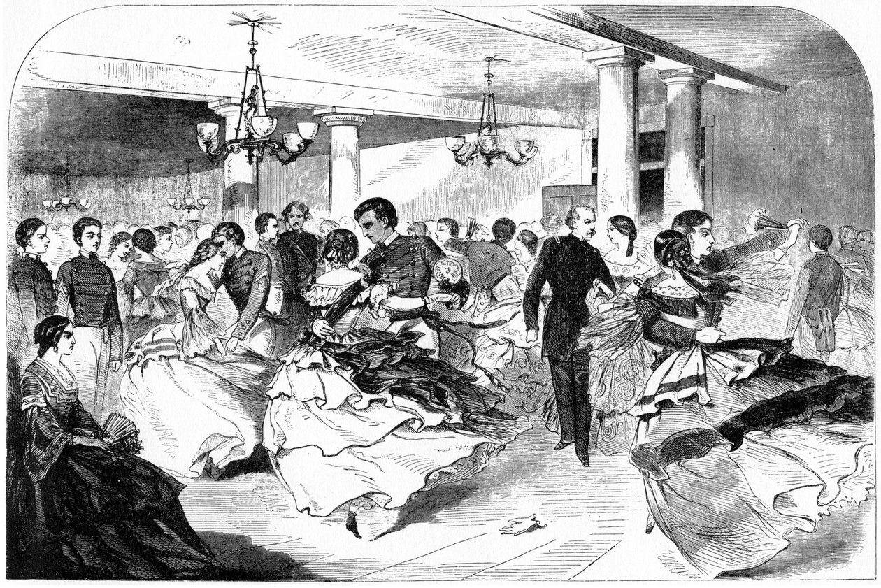 Sotilasakatemia, The Hop, Cozzens Hotel, 1859. tekijältä Winslow Homer