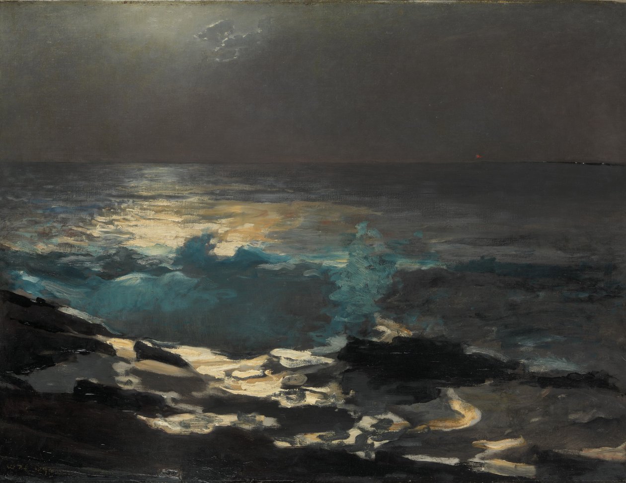 Kuunvalo, Wood Island Light, 1894 tekijältä Winslow Homer