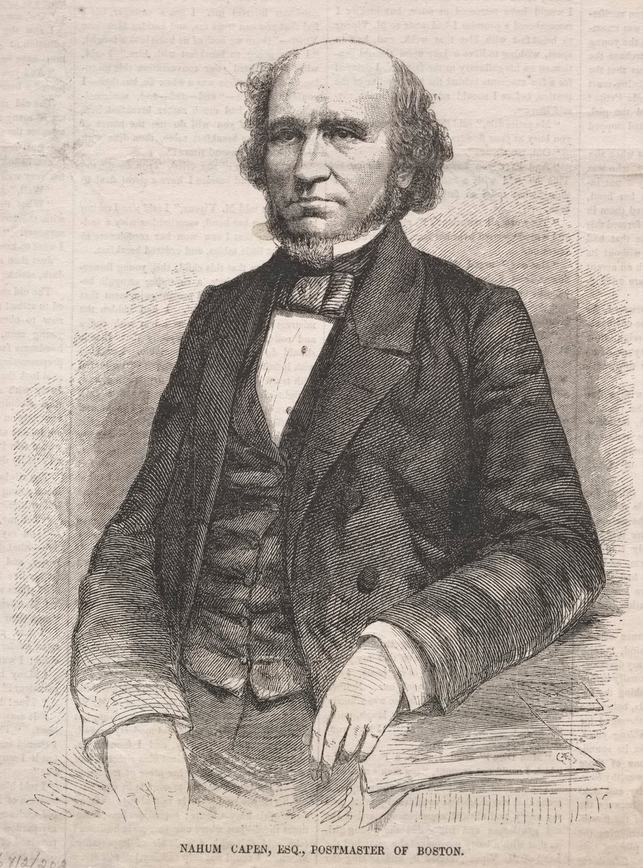 Nahum Capen, Esq., Bostonin postimestari, 1859. tekijältä Winslow Homer