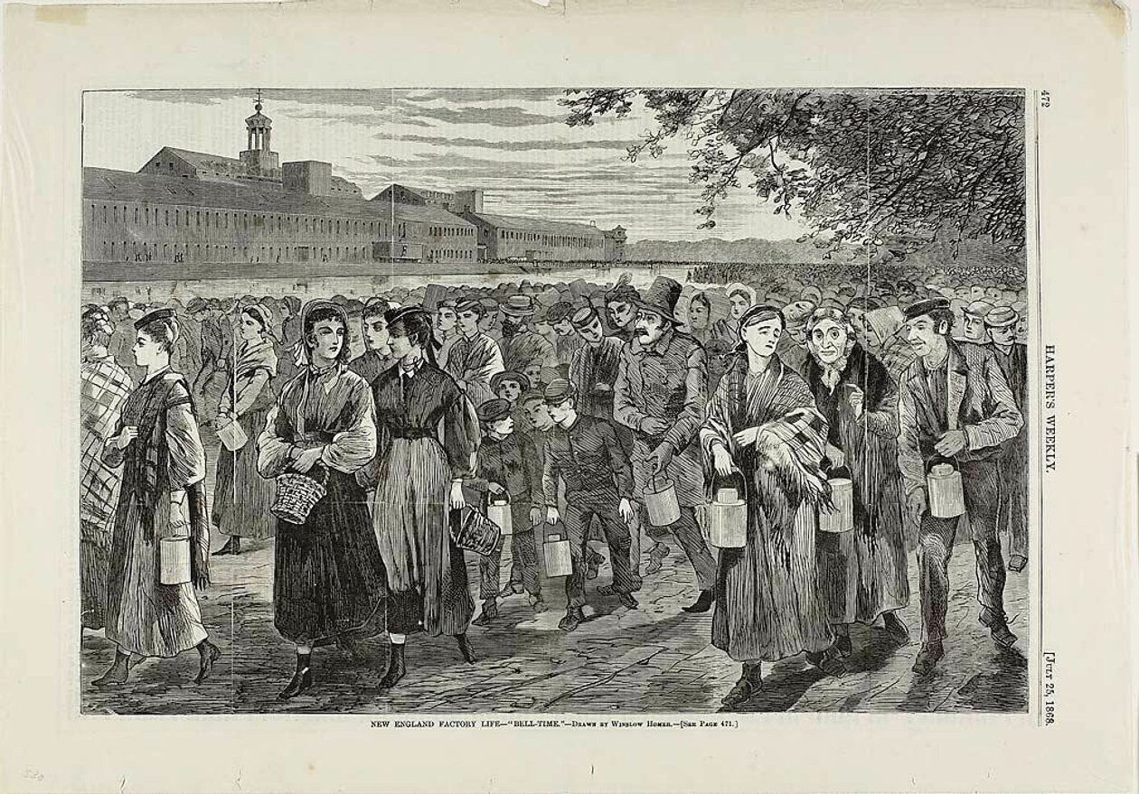 New England Factory Life-"Bell Time" tekijältä Winslow Homer
