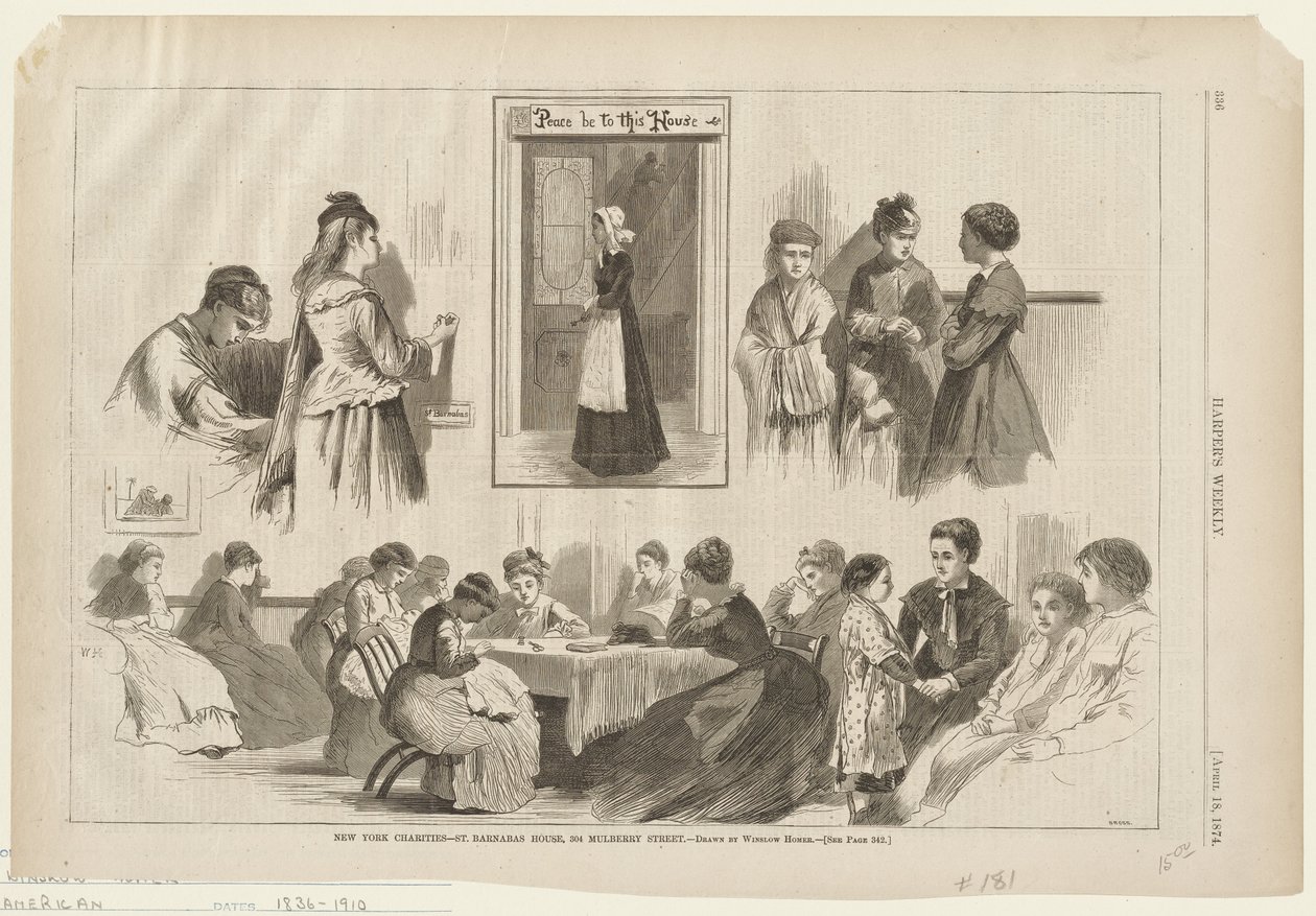 New Yorkin hyväntekeväisyyslaitokset - St. Barnabas House tekijältä Winslow Homer