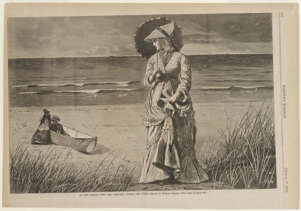 Rannalla - kaksi on seuraa, kolme ei lainkaan tekijältä Winslow Homer