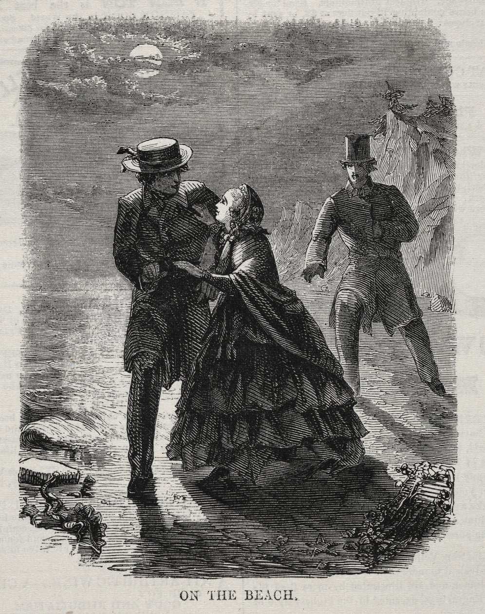 Rannalla, 1860. tekijältä Winslow Homer