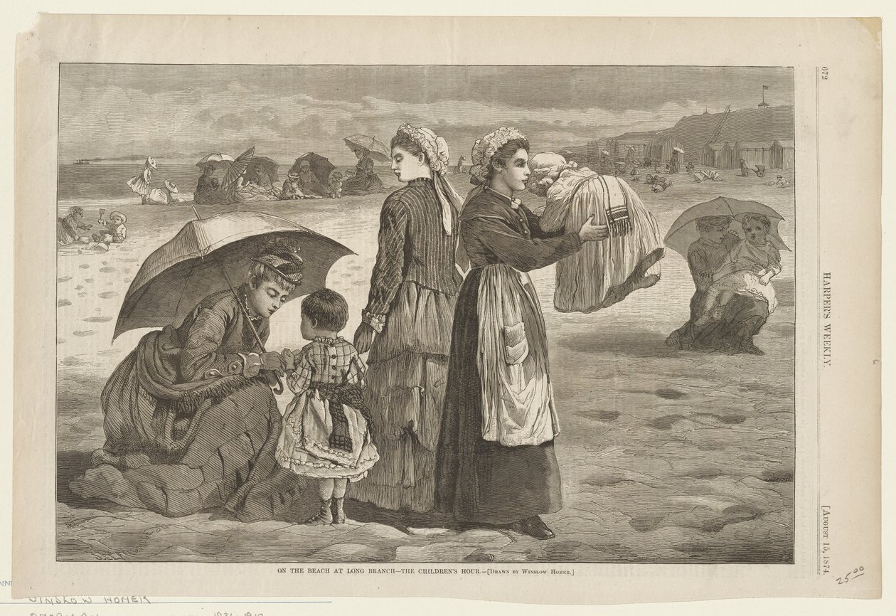 Long Branchin rannalla - Lasten tunti tekijältä Winslow Homer