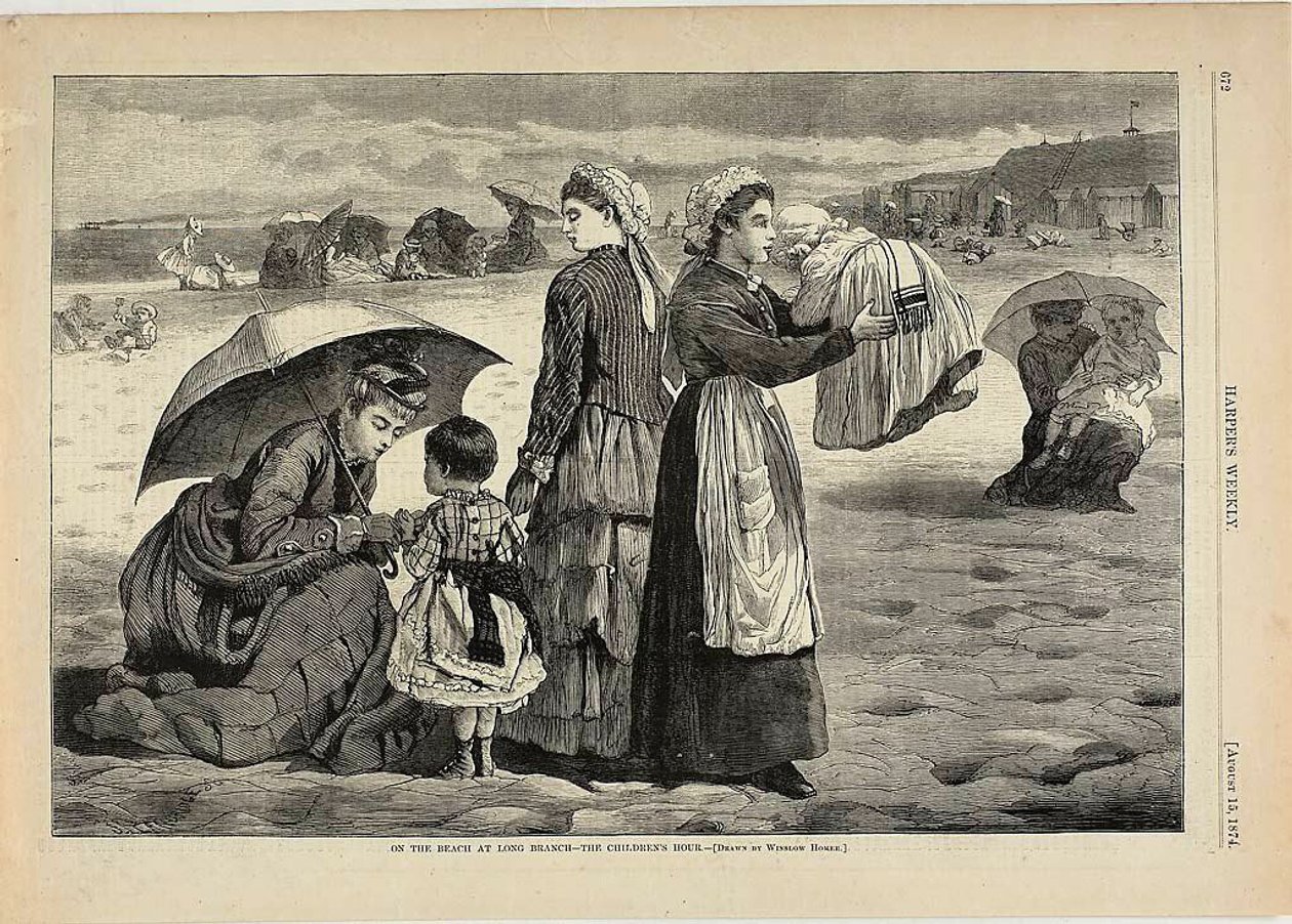 Long Branchin rannalla - lasten tunti tekijältä Winslow Homer