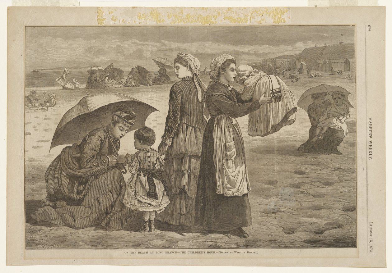Long Branchin rannalla - Lasten tunti tekijältä Winslow Homer