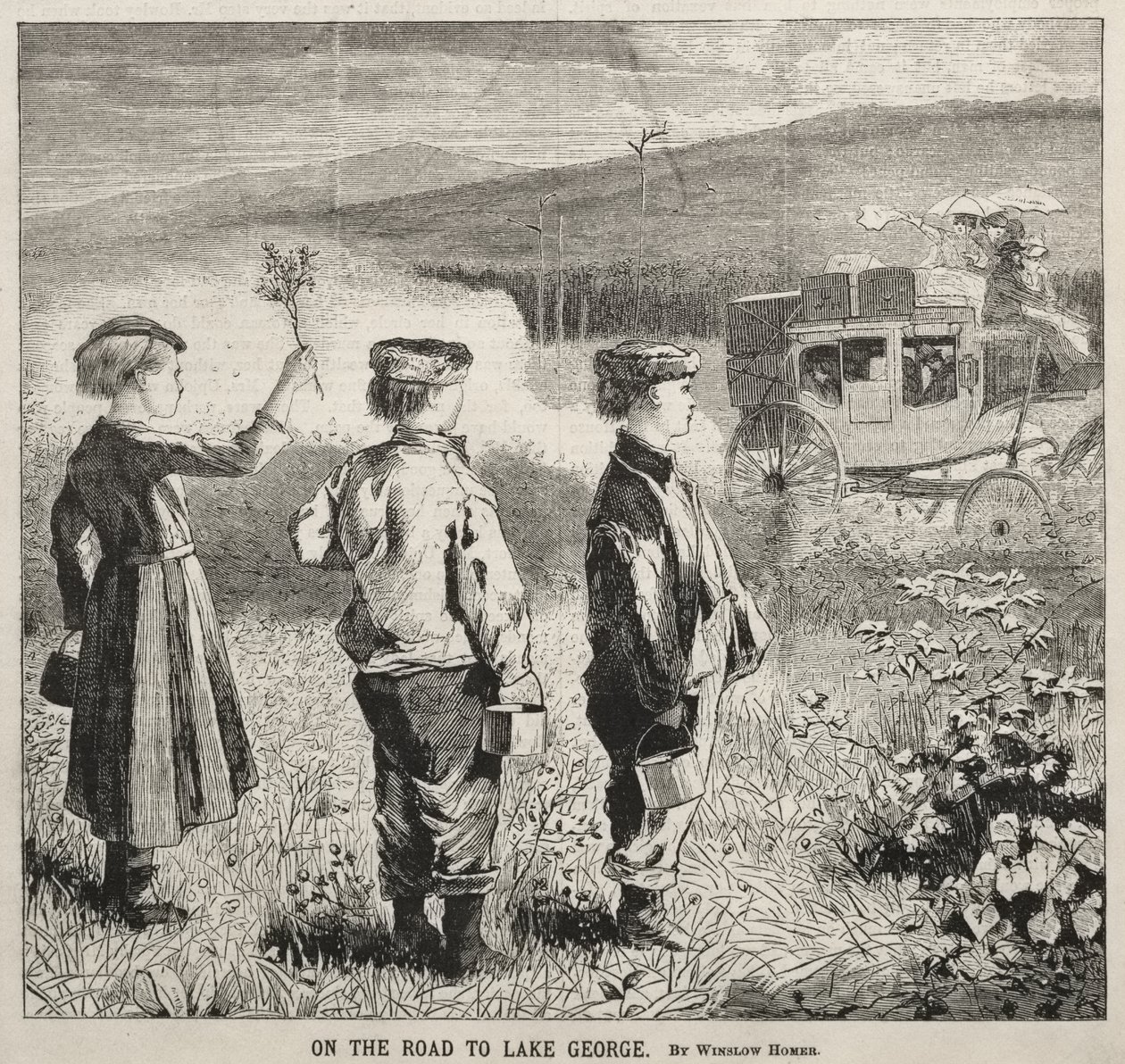 Matkalla Lake Georgelle tekijältä Winslow Homer